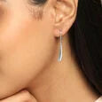 Edgy Shine Silver Hoop Earrings