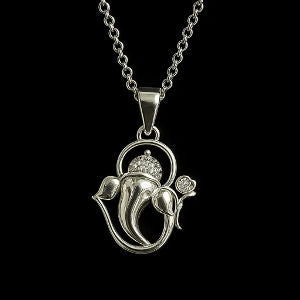 Divine Trunk Ganesha Pendant in 925 Silver