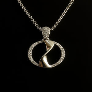 Twilight Orbit 925 Silver Halo Pendant