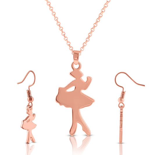 Twirl in Time Rose Gold Pendant Set