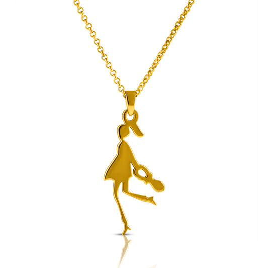 Tennis Belle Golden Pendant